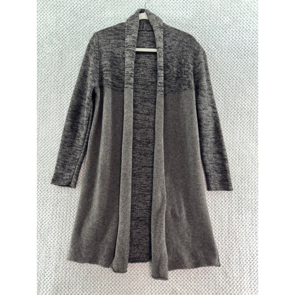 Eileen Fisher Yak Wool Blend Long Cardigan Womens S Brown Open Front